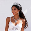 Tiaras and Crowns for Women, Tiaras Earrings Necklace, Crystal Bridal Jewelry Set, Costume Party Prom Pageant Jewelry for Women( Tr45) - view 3