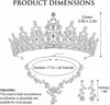 Tiaras and Crowns for Women, Tiaras Earrings Necklace, Crystal Bridal Jewelry Set, Costume Party Prom Pageant Jewelry for Women( Tr45) - view 5