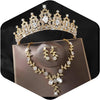 Tiaras and Crowns for Women, Tiaras Earrings Necklace, Crystal Bridal Jewelry Set, Costume Party Prom Pageant Jewelry for Women( Tr45) - Gold