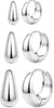 3 Pairs 14K Gold Hoop Earrings Set for Women Small Chunky Huggie