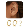 1 Pair 6mm Small Hoop Earrings for Women, Huggie Hoop Earrings ( Gold/1.6mm) - main view
