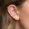 1 Pair 6mm Small Hoop Earrings for Women, Huggie Hoop Earrings ( Gold/1.6mm) - view 6