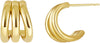 Chunky Knot Gold Earrings Women Statement Drop Dangle Earrings - Knot Gold D