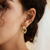 Chunky Knot Gold Earrings Women Statement Drop Dangle Earrings - view 2
