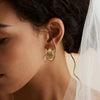 Chunky Knot Gold Earrings Women Statement Drop Dangle Earrings - view 3