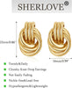 Chunky Knot Gold Earrings Women Statement Drop Dangle Earrings - view 4
