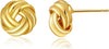 Chunky Knot Gold Earrings Women Statement Drop Dangle Earrings - Knot Gold E