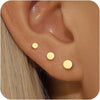 Gold Stud Earrings for Women 925 Sterling Silver Earring - main view