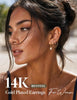 13 Pairs Small Stud Hoop Earrings Set for Women, Gold Earrings Pack - view 3