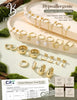 13 Pairs Small Stud Hoop Earrings Set for Women, Gold Earrings Pack - view 6