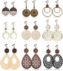 Clip on Dangle Earrings for Women Trendy, Bohemian Earrings Set - main view