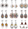 Clip on Dangle Earrings for Women Trendy, Bohemian Earrings Set - Style B