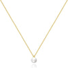 Gold Pearl Necklace for Women, Dainty 14K Gold/Silve Plated Layered Pearl Choker Pearl Earrings Pearl Bracelets Wedding Trendy Gold Jewelry Set for - Gold Single Pearl Necklace-1PCS