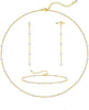 Gold Pearl Necklace for Women, Dainty 14K Gold/Silve Plated Layered Pearl Choker Pearl Earrings Pearl Bracelets Wedding Trendy Gold Jewelry Set for - Gold Pearl Choker&Drop Earring&Bracelet-3PCS