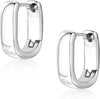 Small Chunky Silver Hoop Earrings for Women Small Gold Hoop Earrings - Silver