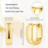 Small Chunky Silver Hoop Earrings for Women Small Gold Hoop Earrings - view 4