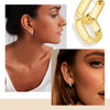 Small Chunky Silver Hoop Earrings for Women Small Gold Hoop Earrings - view 6