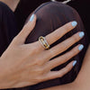 Gold Stackable Rings for Women, 18k Gold Plated Cubic Zirconia Rings, Silver Gold Multi Ring Mixed Metals Stack Rings Set - view 2