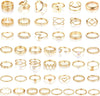 Gold Knuckle Rings Set For Women Stackable Joint Finger Midi Rings Dainty Cubic Crystal Zirconia Simple Hollow Twist Cute Rings Pack Jewelry Gift - main view
