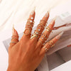 Gold Knuckle Rings Set For Women Stackable Joint Finger Midi Rings Dainty Cubic Crystal Zirconia Simple Hollow Twist Cute Rings Pack Jewelry Gift - view 3
