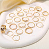 Gold Knuckle Rings Set For Women Stackable Joint Finger Midi Rings Dainty Cubic Crystal Zirconia Simple Hollow Twist Cute Rings Pack Jewelry Gift - view 5