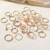 Gold Knuckle Rings Set For Women Stackable Joint Finger Midi Rings Dainty Cubic Crystal Zirconia Simple Hollow Twist Cute Rings Pack Jewelry Gift - view 6