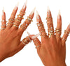 Gold Knuckle Rings Set For Women Stackable Joint Finger Midi Rings Dainty Cubic Crystal Zirconia Simple Hollow Twist Cute Rings Pack Jewelry Gift - view 2