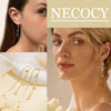 Gold Dangle Earrings for Women 14K Gold Plated Hoco Jewelry Drop Hypallergenic Prom Earring Dainty Long Hanging Chain CZ Pearl Threader Earrings - view 3