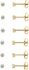 14K Gold Filled Polished Small CZ Pearl Ball Stud Earrings Set for Women 20G Surgical Steel Piercing Studs for Sensitive Ear, Pack of 6 Pairs - U : 3MM Gold Cubic Zirconia Studs Set