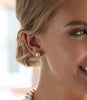 14K Gold Filled Polished Small CZ Pearl Ball Stud Earrings Set for Women 20G Surgical Steel Piercing Studs for Sensitive Ear, Pack of 6 Pairs - view 3