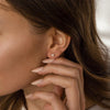 14K Gold Filled Polished Small CZ Pearl Ball Stud Earrings Set for Women 20G Surgical Steel Piercing Studs for Sensitive Ear, Pack of 6 Pairs - view 4