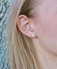 14K Gold Filled Polished Small CZ Pearl Ball Stud Earrings Set for Women 20G Surgical Steel Piercing Studs for Sensitive Ear, Pack of 6 Pairs - view 7