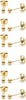 14K Gold Filled Polished Small CZ Pearl Ball Stud Earrings Set for Women 20G Surgical Steel Piercing Studs for Sensitive Ear, Pack of 6 Pairs - H : 3MM Gold Ball Set