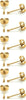 14K Gold Filled Polished Small CZ Pearl Ball Stud Earrings Set for Women 20G Surgical Steel Piercing Studs for Sensitive Ear, Pack of 6 Pairs - K : 1MM Gold Ball Set