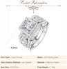 Princess Cut Cubic Zirconia Halo Promise Engagement Ring For Women in 925 Sterling Silver, Simulated Diamond 14k White Gold Plated CZ Stackable Rings - view 2