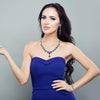 Wedding Jewelry Sets for Bride Bridal Jewelry Set for Women Wedding Crystal Necklace Earrings Bracelet Set for Party Prom Jewelry - view 3