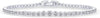 14K Gold Plated Tennis Bracelets for Women with Bezel Set CZ Bracelet Simulated Diamonds Round Trinity Radiant Pear Heart Cut Cubic Zirconia Bracelet - 7.5 Inches Graduated White Gold