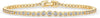 14K Gold Plated Tennis Bracelets for Women with Bezel Set CZ Bracelet Simulated Diamonds Round Trinity Radiant Pear Heart Cut Cubic Zirconia Bracelet - 7 Inches Graduated Yellow Gold