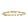 14K Gold Plated Tennis Bracelets for Women with Bezel Set CZ Bracelet Simulated Diamonds Round Trinity Radiant Pear Heart Cut Cubic Zirconia Bracelet - 6.5 Inches Trinity Yellow Gold