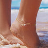 Ankle Bracelets for Women 14K Gold Plated CZ Initial Anklet for Women Dainty Layered Letter Heart Ankle Bracelets Handmade Adjustable Foot Chain - view 2