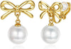 Clip on Earrings, Pearl Clip on Earrings for Women Fake Earrings - main view