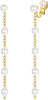 Clip on Earrings, Pearl Clip on Earrings for Women Fake Earrings - Gold Plated-Long Chain