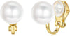 Clip on Earrings, Pearl Clip on Earrings for Women Fake Earrings - Gold Plated-Minimalist