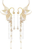 Butterfly Elf Ear Cuffs - Fairy Ear Cuffs with Tassel Ear Wrap Earrings Non Piercing Renaissance for Women Adult - main view