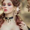 Butterfly Elf Ear Cuffs - Fairy Ear Cuffs with Tassel Ear Wrap Earrings Non Piercing Renaissance for Women Adult - view 2