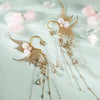 Butterfly Elf Ear Cuffs - Fairy Ear Cuffs with Tassel Ear Wrap Earrings Non Piercing Renaissance for Women Adult - view 6