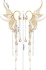 Butterfly Elf Ear Cuffs - Fairy Ear Cuffs with Tassel Ear Wrap Earrings Non Piercing Renaissance for Women Adult - view 7