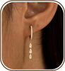 Gold Earrings for Women, Dainty Dangle Earring 14K Gold Plated Statement Drop Dangle Earrings for Women Trendy Long Huggie Hoop Earring Small Formal - main view
