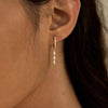 Gold Earrings for Women, Dainty Dangle Earring 14K Gold Plated Statement Drop Dangle Earrings for Women Trendy Long Huggie Hoop Earring Small Formal - view 2