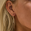 Gold Earrings for Women, Dainty Dangle Earring 14K Gold Plated Statement Drop Dangle Earrings for Women Trendy Long Huggie Hoop Earring Small Formal - view 3